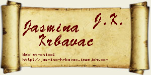 Jasmina Krbavac vizit kartica